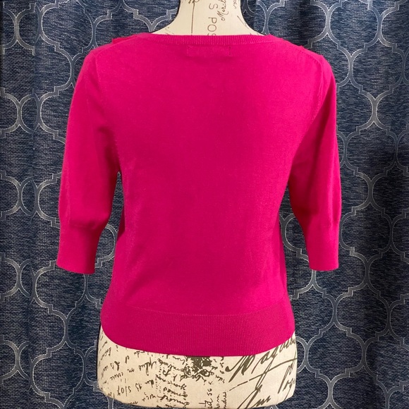 Express Fuchsia Ruffled Cardigan - Picture 2 of 3